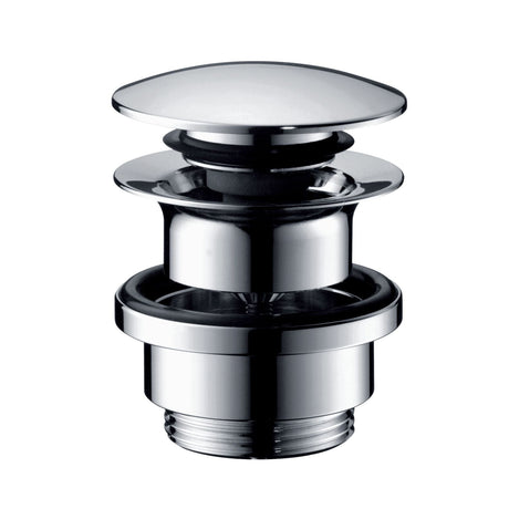 Bonde clic-clac Grohe, accessoire sanitaire, finition chromée brillante.