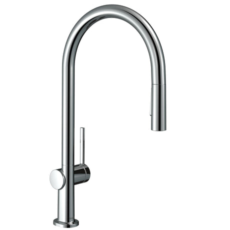 Mitigeur de cuisine Grohe, robinet, couleur chrome, design moderne, brillance métallique.