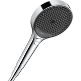 Pommeau de douche Hansgrohe, type douchette, couleur chrome et noir.