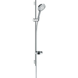 Douchette Grohe, colonne de douche chromée, design moderne, couleur argentée