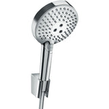 Douchette Hansgrohe, pommeau de douche chromé, couleur argentée, design moderne