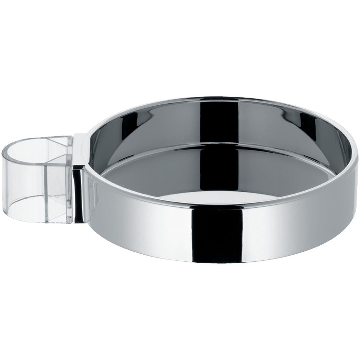 Support mural Grohe, accessoire salle de bain, rond, couleur chrome argenté