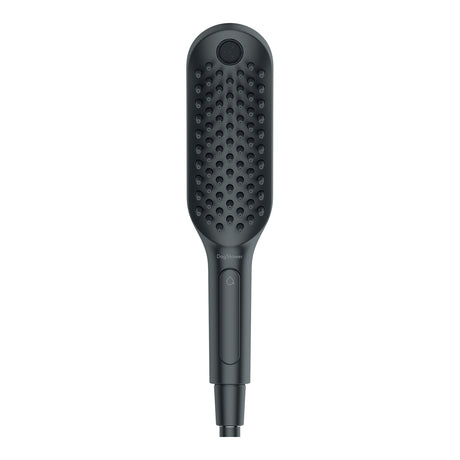 Pommeau de douche Hansgrohe pour chien, noir, design ergonomique.