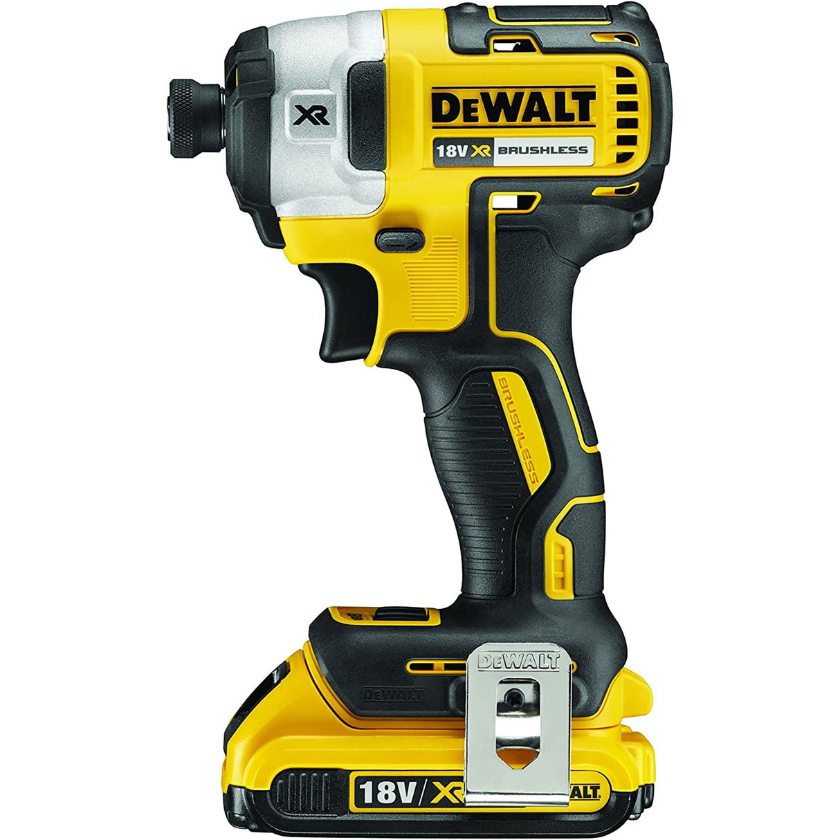 Vissageuse à percussion DeWalt, sans fil, jaune et noire, 18V XR.