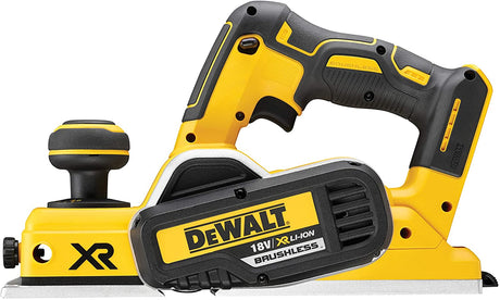 Raboteuse électrique DeWalt, outillage jaune et noir, sans fil, 18V.