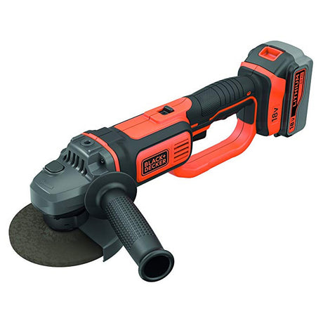 Meuleuse sans fil BLACK+DECKER, outil électroportatif noir et orange, batterie 18V