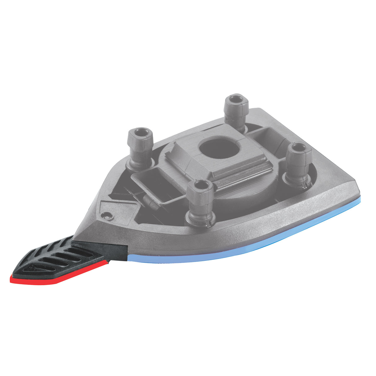Semelle de ponceuse Bosch, accessoire noir avec bords bleus et rouges