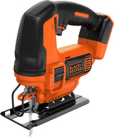 Scie sauteuse Black+Decker orange et noire, outil électroportatif de découpe