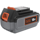 Batterie BLACK+DECKER, type Lithium 18V, couleur noire et grise avec détails orange