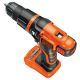 Perceuse sans fil Black+Decker, couleur orange et noire, outil électroportatif rechargeable