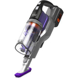 Aspirateur à main Black+Decker, gris et violet, sans fil, compact et ergonomique