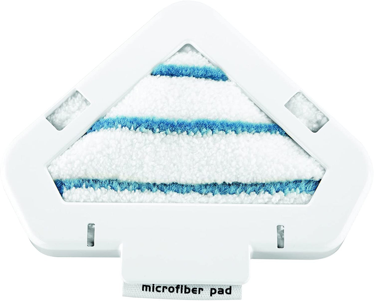 Lingette microfibre Kärcher pour nettoyeur vapeur, blanche avec bandes bleues
