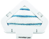 Lingette microfibre Kärcher pour nettoyeur vapeur, blanche avec bandes bleues
