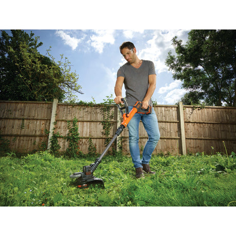 Coupe-bordure Black+Decker, outil de jardinage électrique, couleur orange et noir