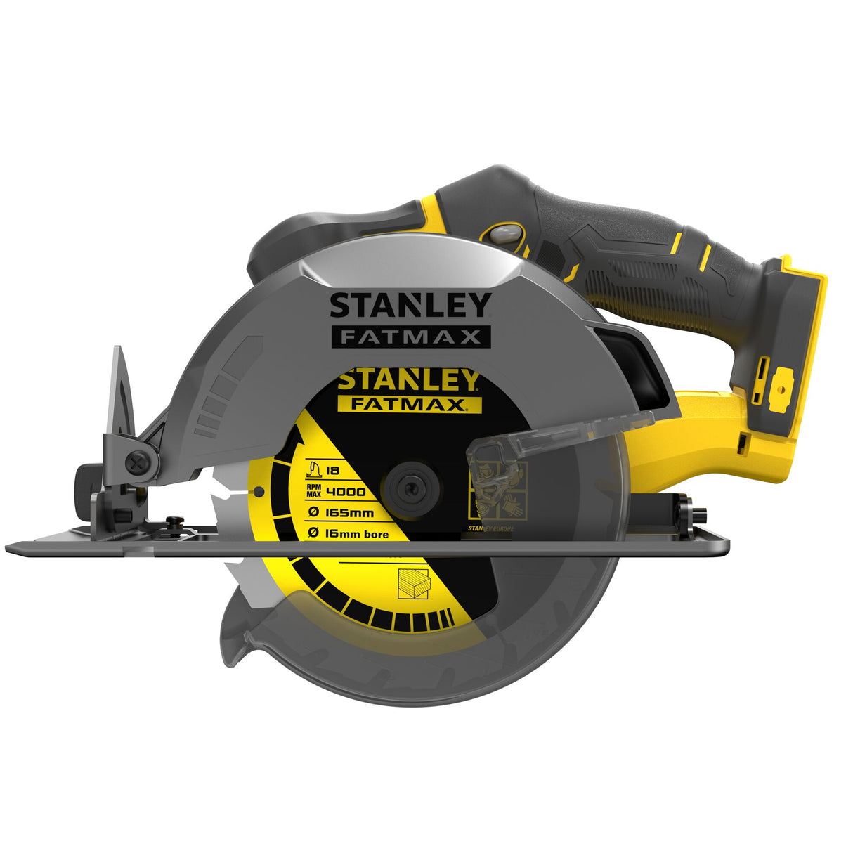 Scie circulaire Stanley Fatmax, outil électroportatif jaune et noir