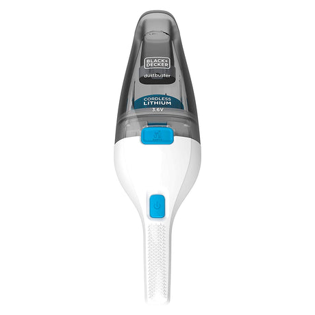 Aspirateur à main BLACK+DECKER, sans fil, blanc et gris, modèle Dustbuster 3,6V