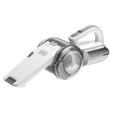 Aspirateur à main Black+Decker Dustbuster Pivot blanc et gris, compact et sans fil.