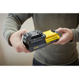 Batterie Stanley Fatmax V20, outil électroportatif, couleur jaune et noire.