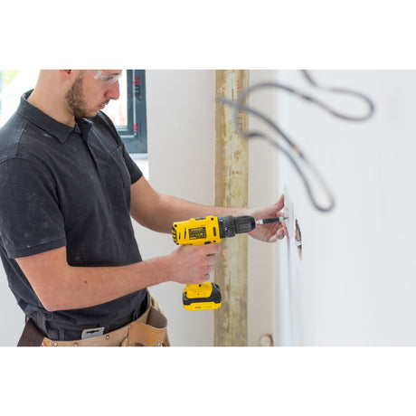 Perceuse sans fil jaune DEWALT, outil électroportatif pour travaux de perçage mural