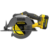 Scie circulaire Stanley Fatmax sans fil, couleur jaune et noire