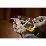 Lame de scie sabre Stanley FATMAX grise, outil électroportatif jaune et noir