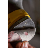 Ponceuse DeWalt électrique jaune avec disque abrasif, outil électroportatif