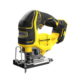 Scie sauteuse Stanley Fatmax jaune et noire, outil électroportatif professionnel.