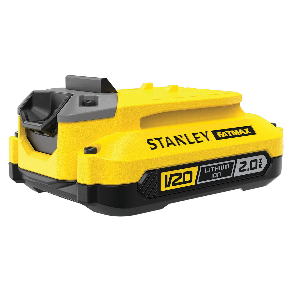 Batterie Stanley Fatmax V20 lithium ion 2.0Ah de couleur jaune et noire