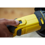 Meuleuse Facom, outil électroportatif jaune et noir, bouton d’allumage visible