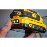Batterie Stanley V20 lithium ion jaune et noire avec indicateur de charge