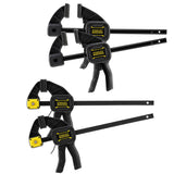 Serre-joint STANLEY modèle FATMAX noir et jaune, outillage de serrage robuste