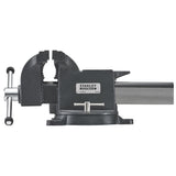 Étau Stanley Fatmax, outil d'établi en métal gris foncé, robuste et résistant.
