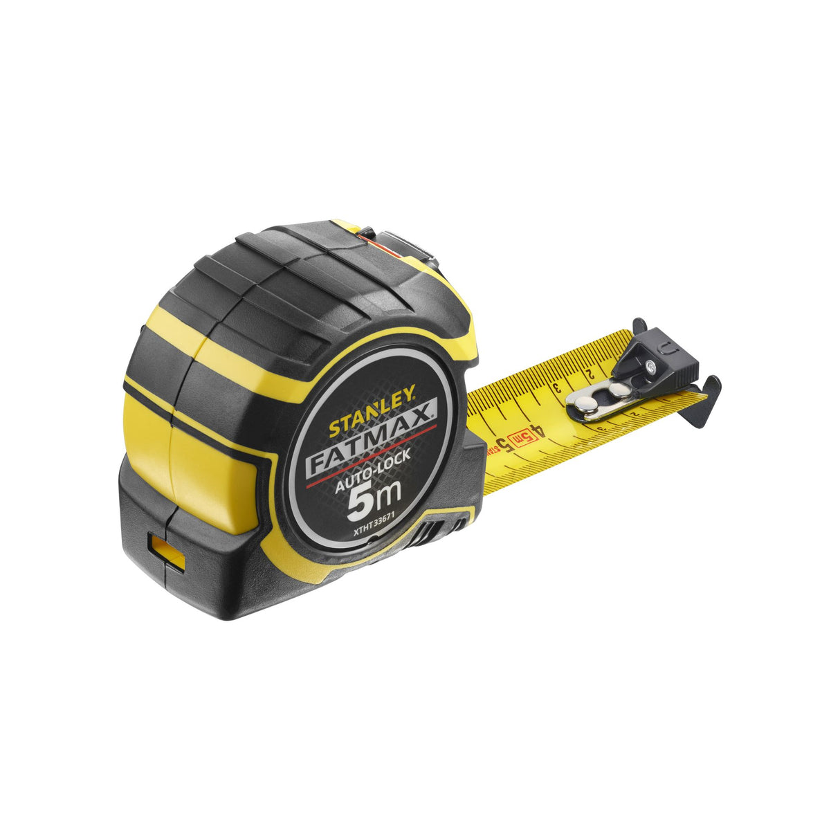 Mètre ruban Stanley FatMax, outil de mesure, noir et jaune, 5m, auto-lock.