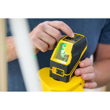 Niveau laser Stanley, outil de mesure, couleur jaune et noir, utilisé sur chantier