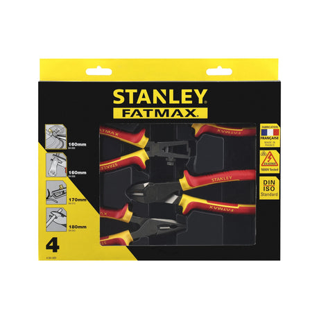 Coffret de pinces Stanley Fatmax, outillage à main, couleur jaune et rouge