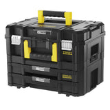 Boîte à outils Stanley Pro-Stack noire et jaune, rangement modulable à tiroirs