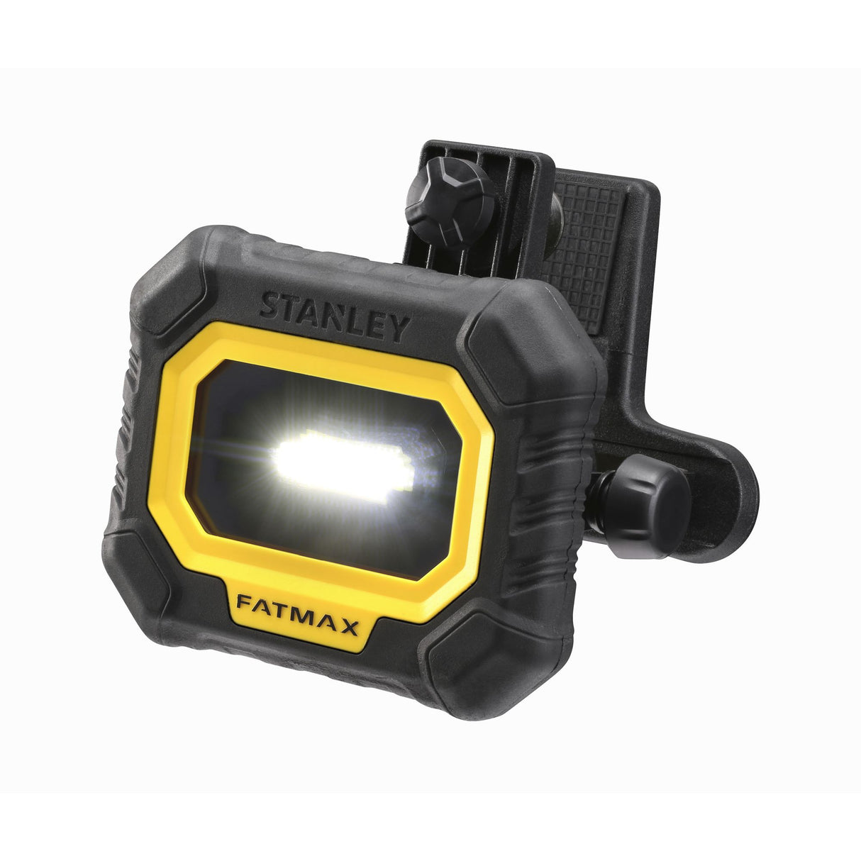 Projecteur LED Stanley, lampe portative noire et jaune avec fixation, outil d'éclairage