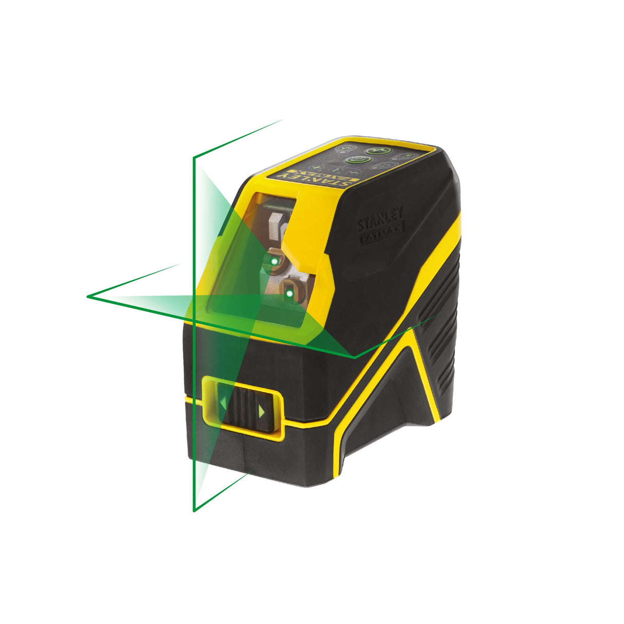 Niveau laser Stanley Fatmax, outil noir et jaune avec laser vert, outil de mesure