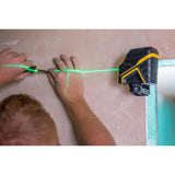 Niveau laser Stanley, outillage noir et jaune, ligne verte, fixation murale