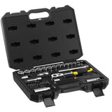 Coffret à douilles Facom, outillage main, couleur noir et jaune, dans une mallette rigide