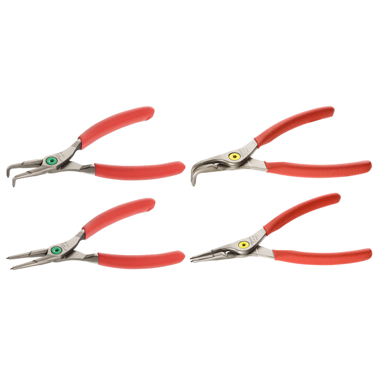 Jeu de pinces Facom, type outils de précision, couleur rouge.