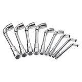 Jeu de clés à pipe Facom, outillage argenté, assortiment de tailles.