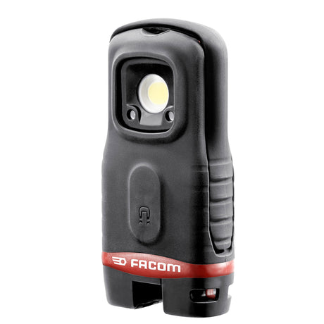 Lampe torche compacte Facom, outillage électroportatif, couleur noire et rouge