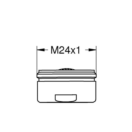Aérateur Grohe, accessoire plomberie, couleur chromé, filetage M24x1