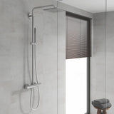 Colonne de douche Grohe chromée, robinetterie de salle de bain moderne, couleur argentée
