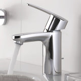 Mitigeur Grohe, robinet de lavabo chromé, eau courante, design moderne, couleur argent