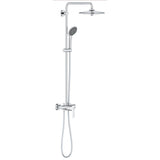 Colonne de douche Grohe, ensemble complet, couleur chrome, design moderne.