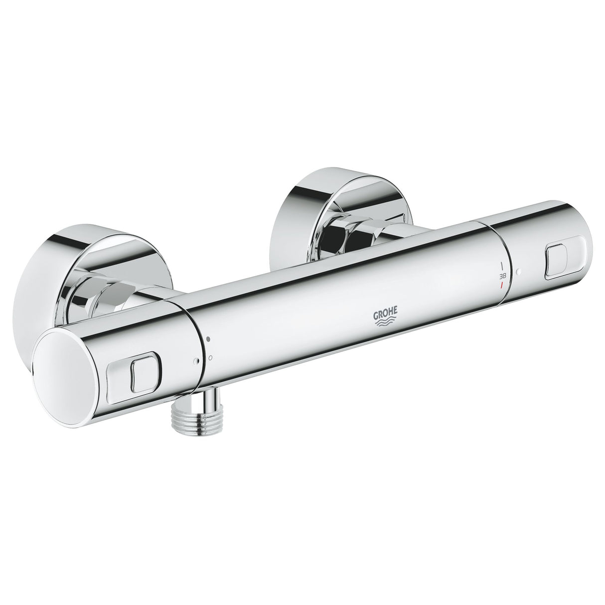 Mitigeur thermostatique douche Grohe, robinet mural, couleur chrome brillant