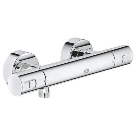 Mitigeur thermostatique douche Grohe, robinet mural, couleur chrome brillant