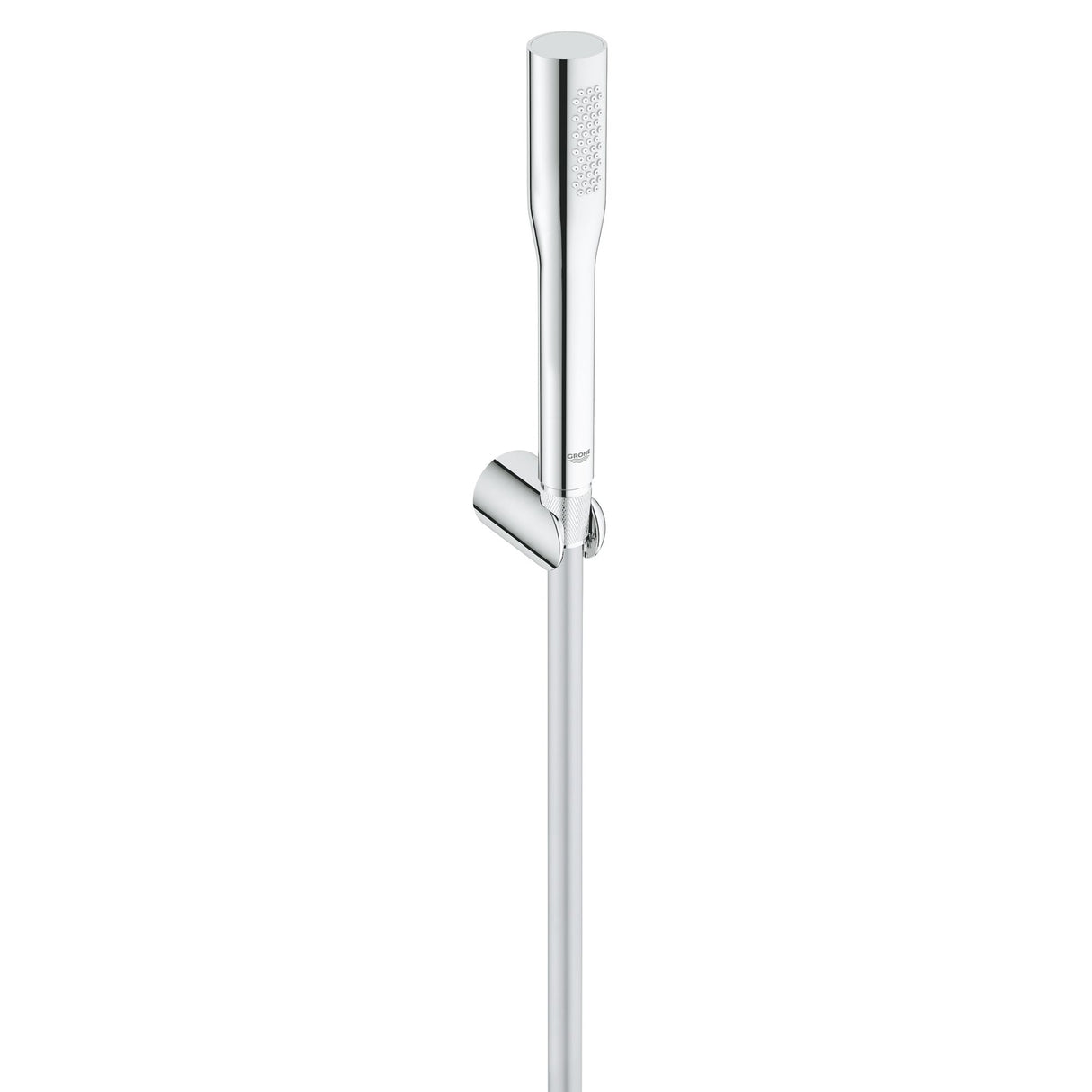 Douchette Grohe cylindrique, pommeau de douche main, finition chromée argentée